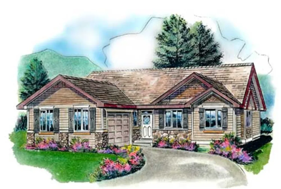 Full Rendering for House Plan #131644