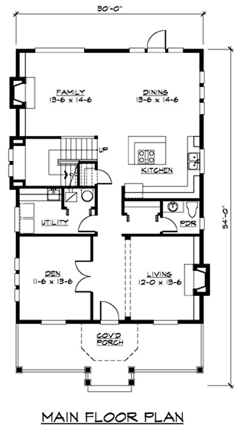 Main Floor Plan for House Plan #336352