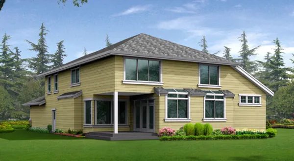 Rear Elevation for House Plan #335872