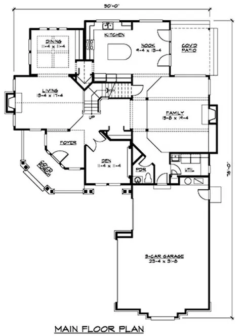 Main Floor Plan for House Plan #335872