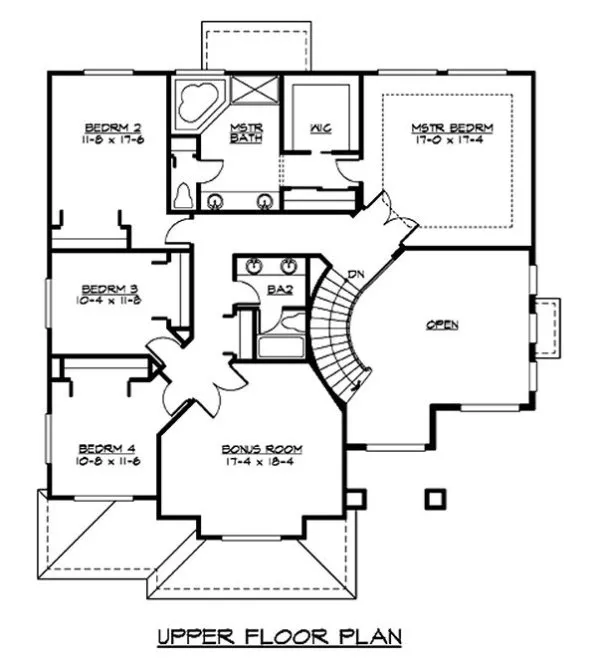 Second Floor Plan for House Plan #339403