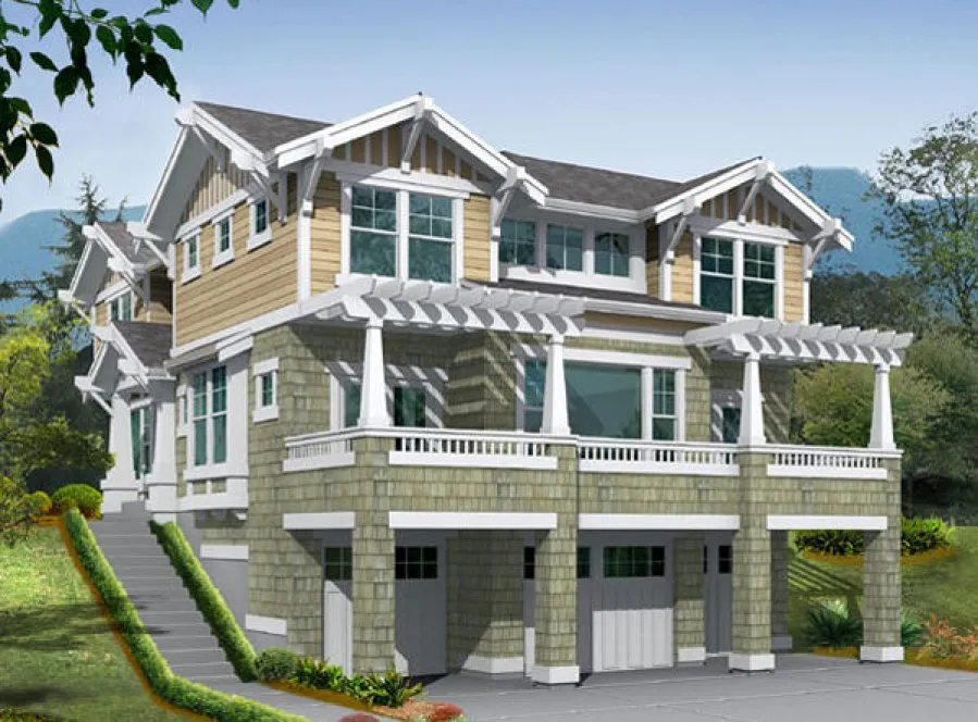 Full Rendering for House Plan #335733