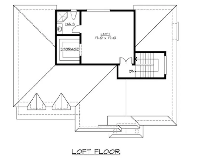 Third Floor Plan for House Plan #330443