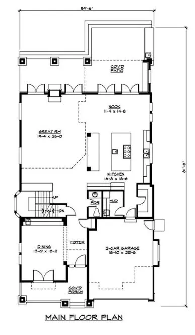 Main Floor Plan for House Plan #332543