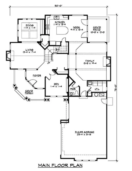 Main Floor Plan for House Plan #330153