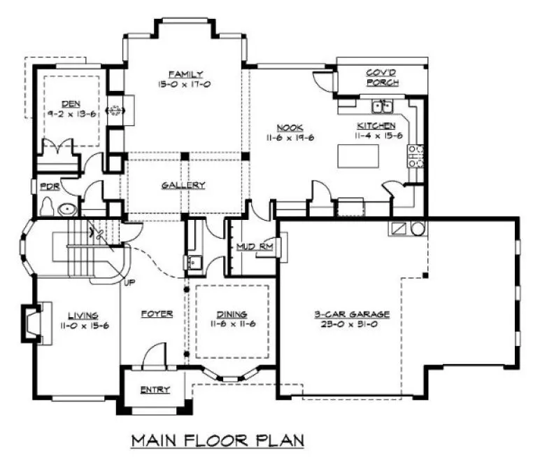 Main Floor Plan for House Plan #335753