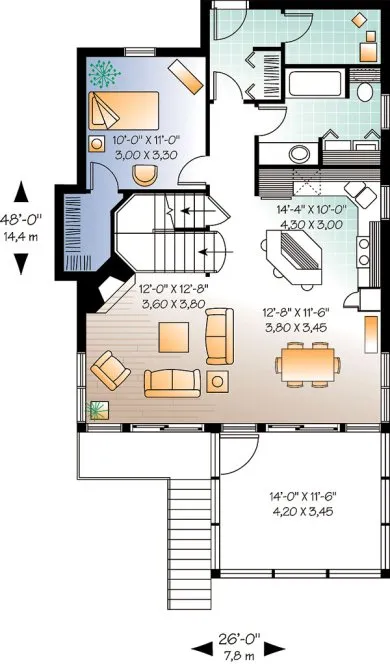 Main Floor Plan for House Plan #146194