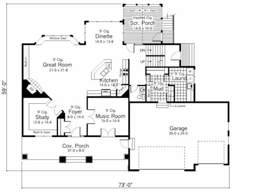Main Floor Plan for House Plan #288063