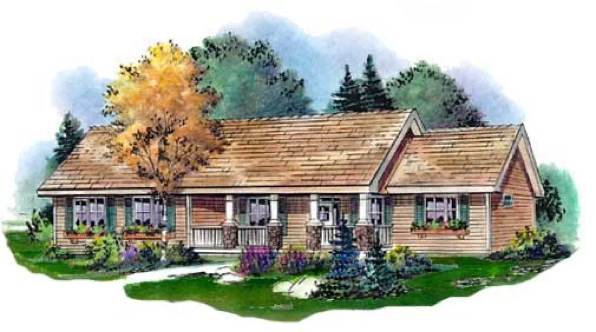 Full Rendering for House Plan #136054