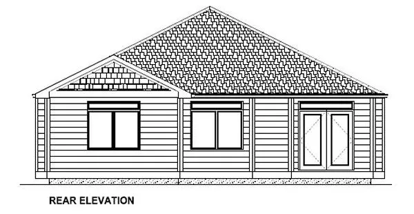 Rear Elevation for House Plan #195156