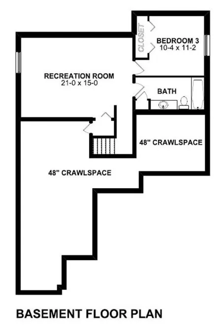 Basement Plan for House Plan #195156