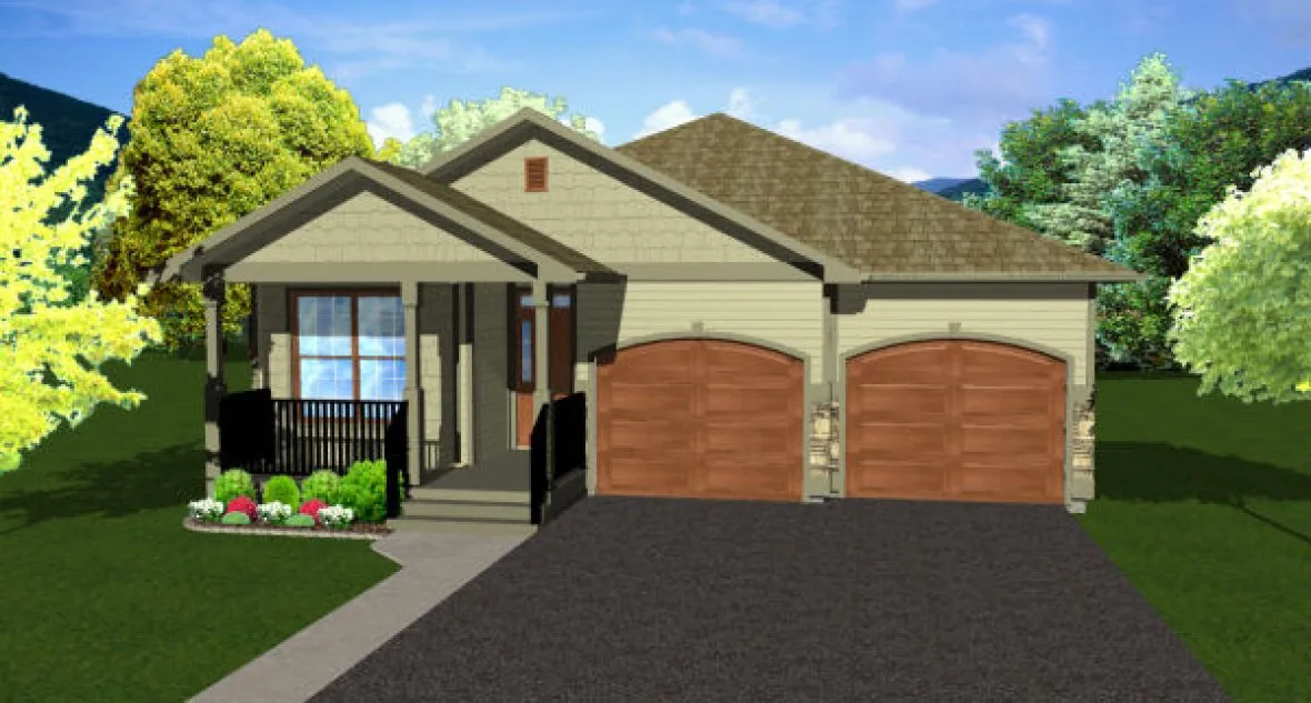 Full Rendering for House Plan #195156