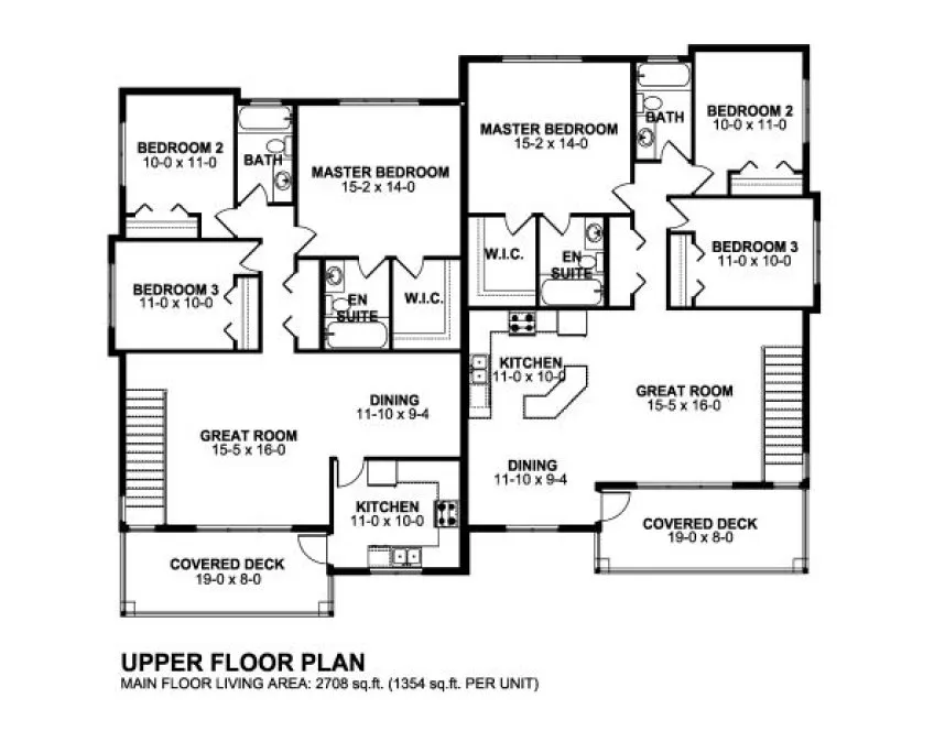 Second Floor Plan for House Plan #195232