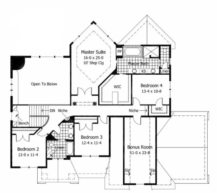Second Floor Plan for House Plan #283093
