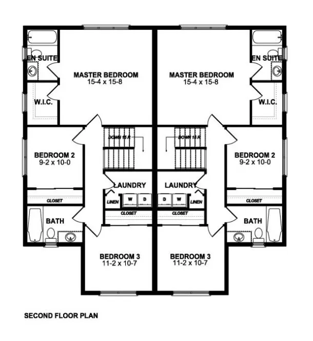 Second Floor Plan for House Plan #195260