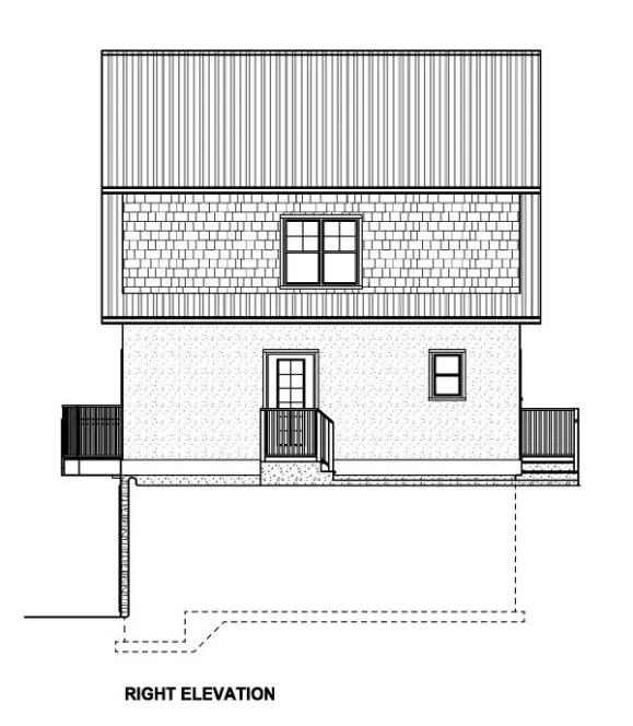Right Elevation for House Plan #195236