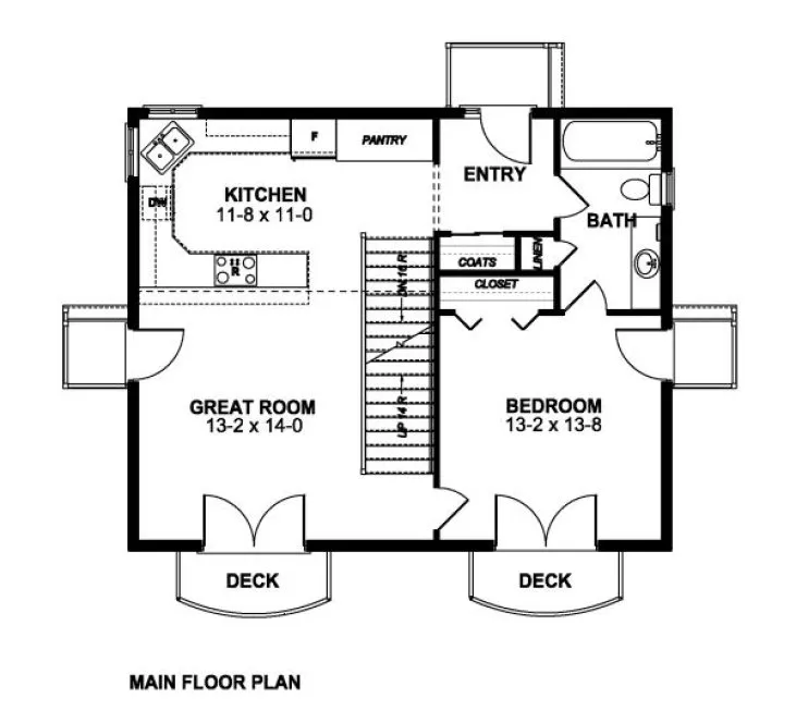 Main Floor Plan for House Plan #195236