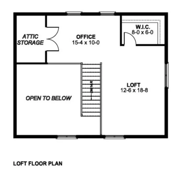 Second Floor Plan for House Plan #195236