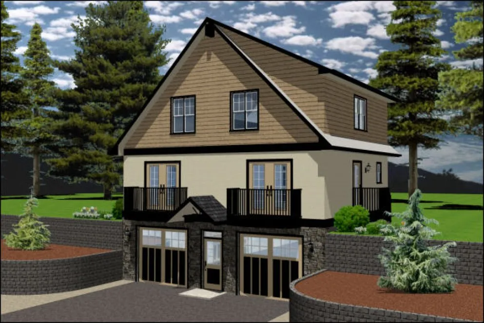 Full Rendering for House Plan #195236