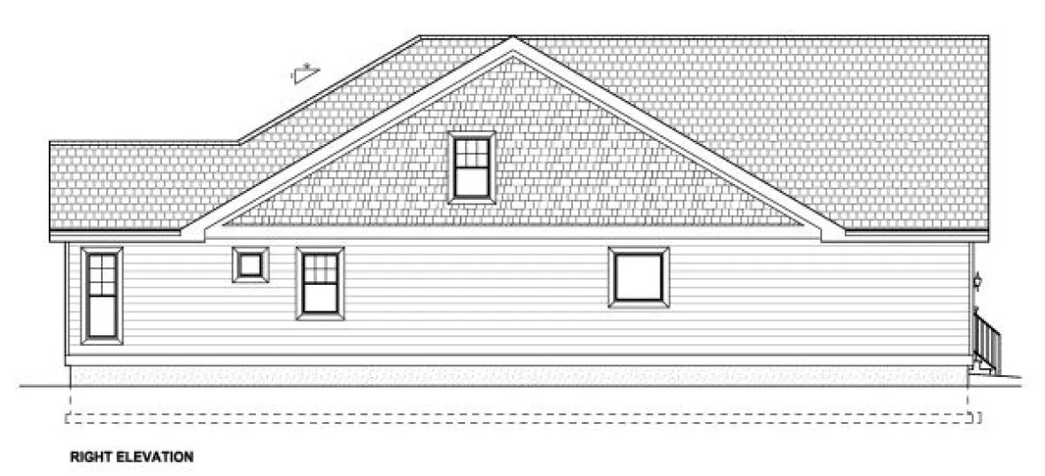 Right Elevation for House Plan #195222