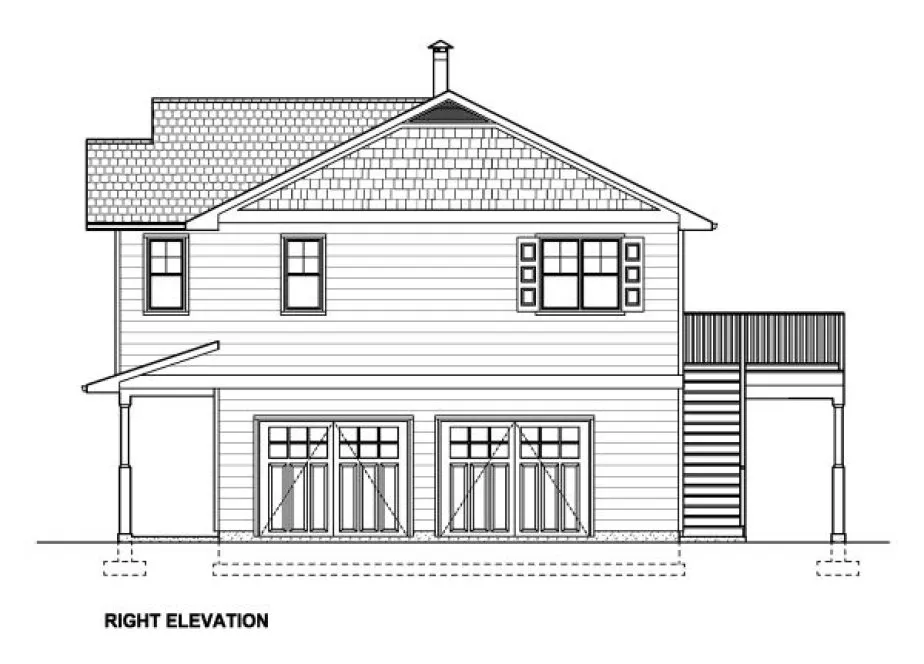 Right Elevation for House Plan #195254
