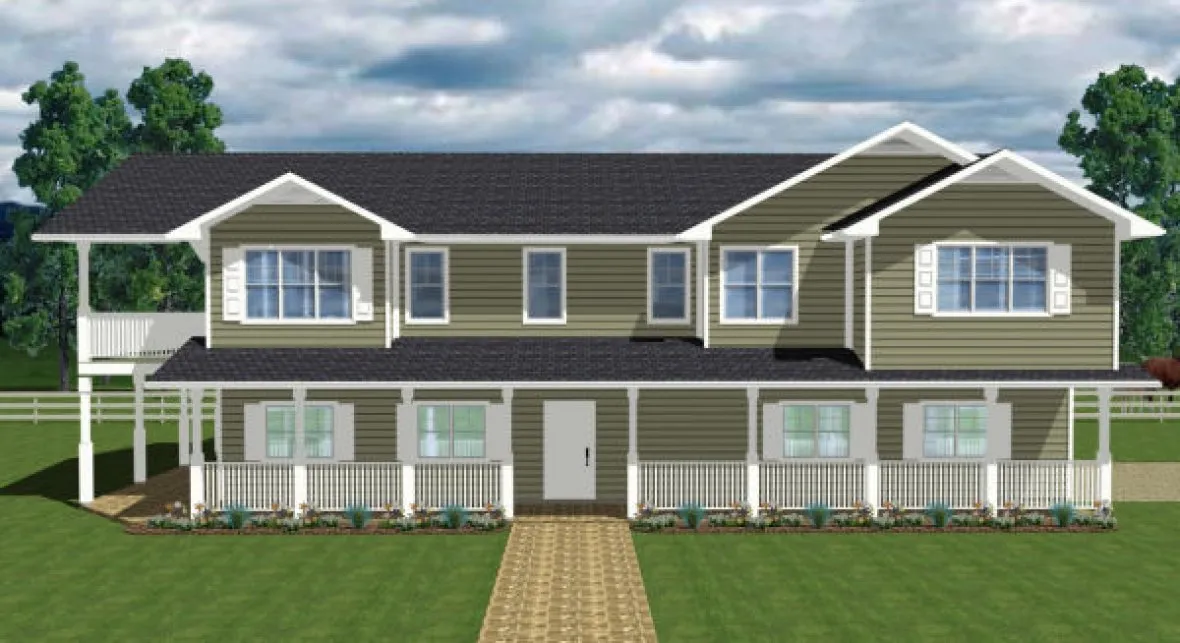 Full Rendering for House Plan #195254