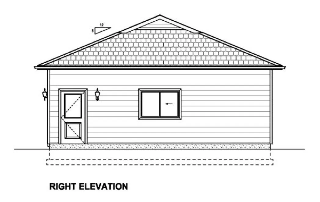 Right Elevation for House Plan #195223