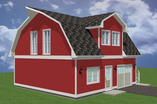 Left Elevation for House Plan #195203