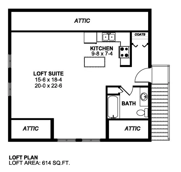 Second Floor Plan for House Plan #195203