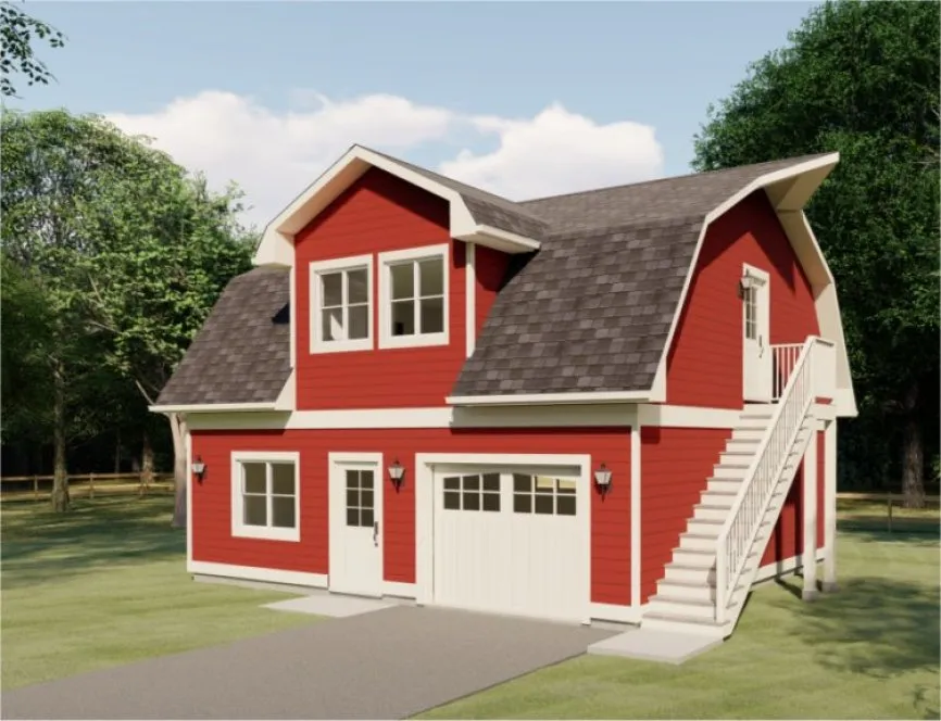 Full Rendering for House Plan #195203