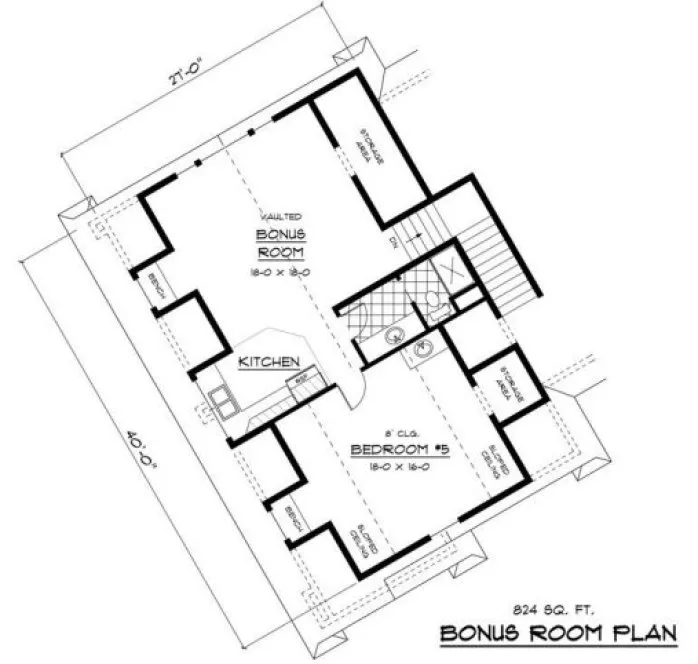 Attic Plan for House Plan #280057