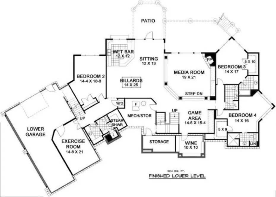 Basement Plan for House Plan #280057