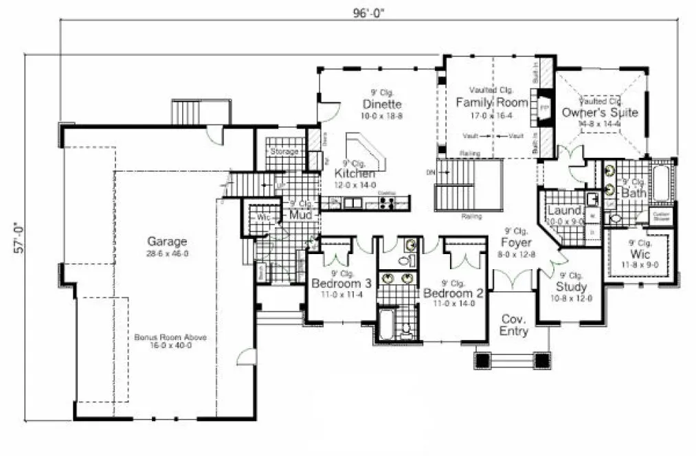 Main Floor Plan for House Plan #284362