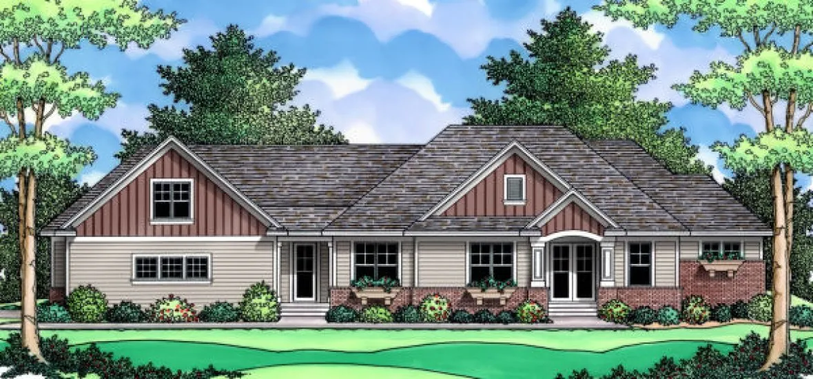 Full Rendering for House Plan #284362