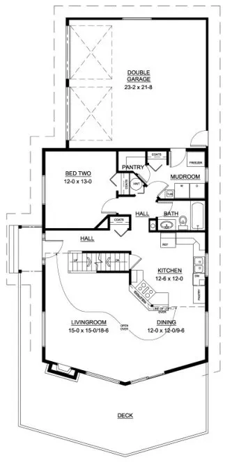 Main Floor Plan for House Plan #102017