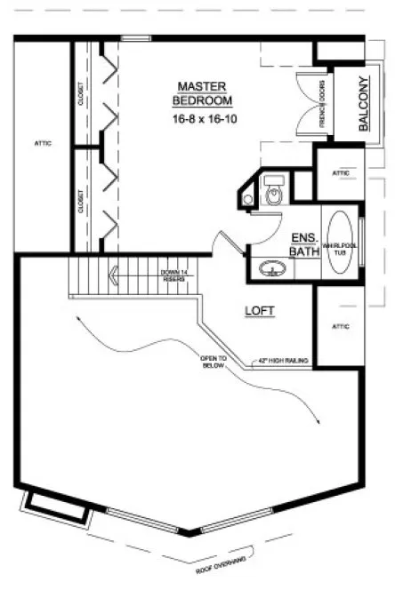 Second Floor Plan for House Plan #102017