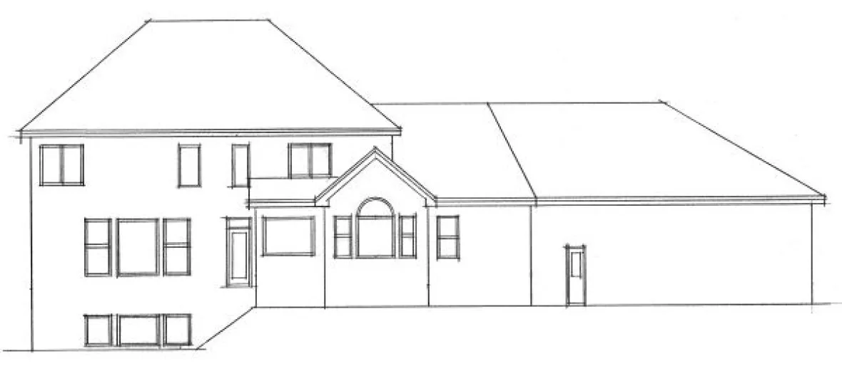 Rear Elevation for House Plan #289082