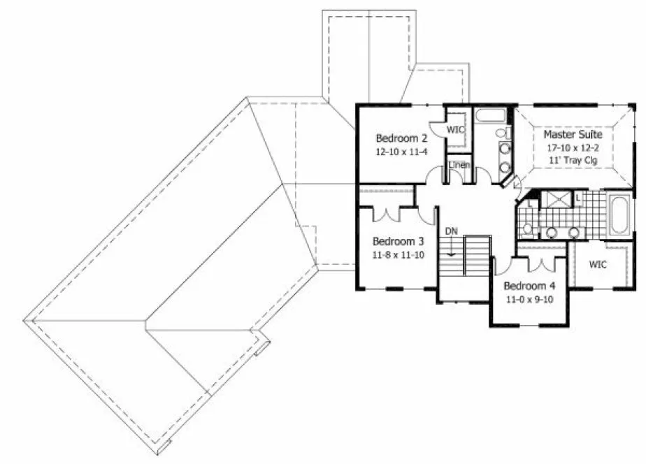 Second Floor Plan for House Plan #289082