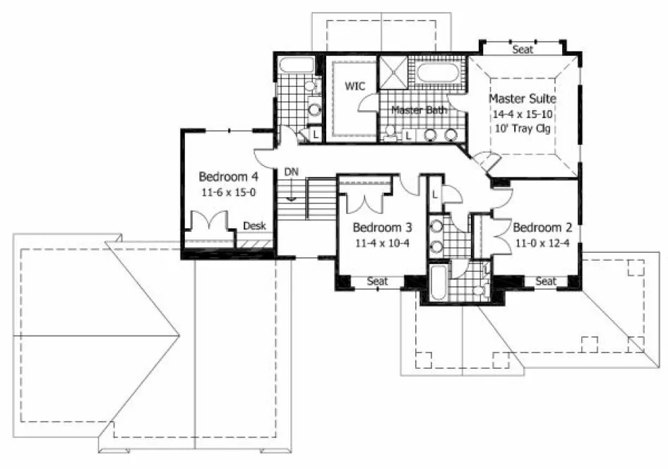 Second Floor Plan for House Plan #280182