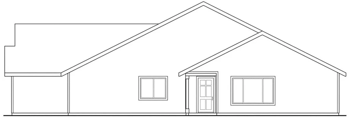 Right Elevation for House Plan #344042