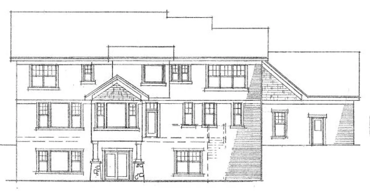 Rear Elevation for House Plan #289092
