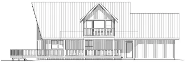 Left Elevation for House Plan #102018