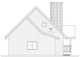 Rear Elevation for House Plan #102018