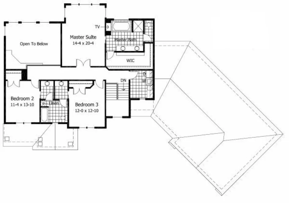 Second Floor Plan for House Plan #281103