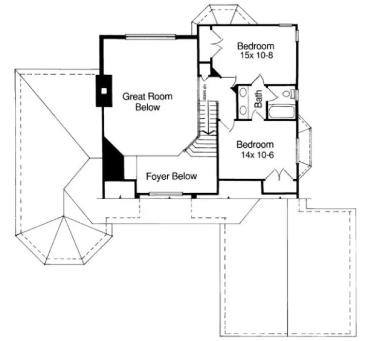 Second Floor Plan for House Plan #536010