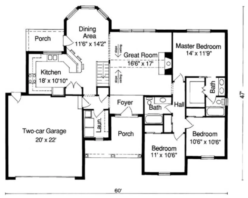 Main Floor Plan for House Plan #530510