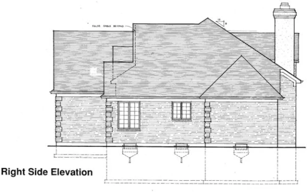 Right Elevation for House Plan #532410