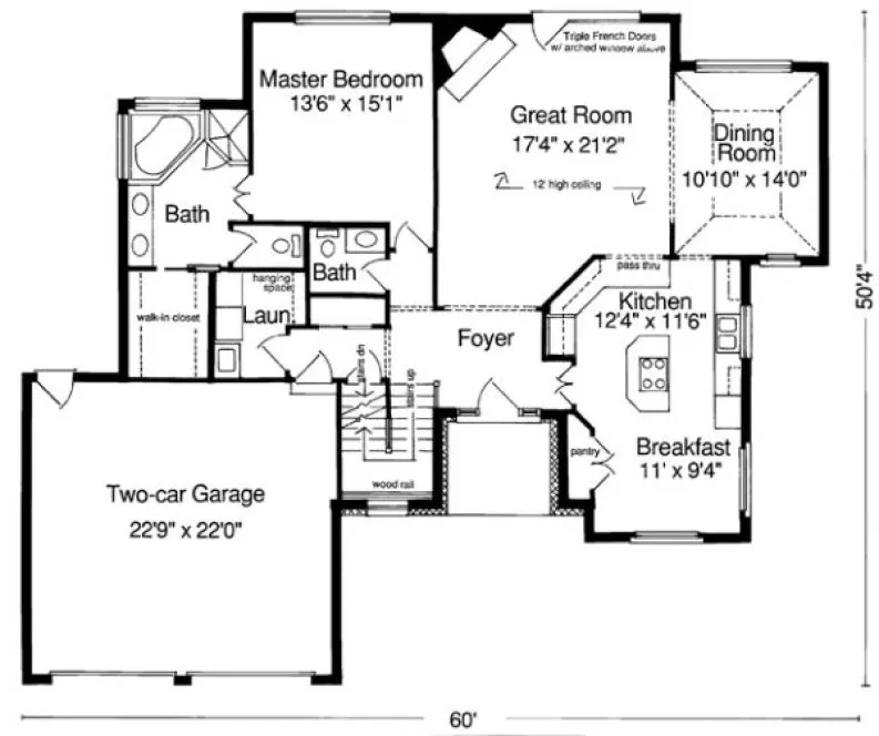 Main Floor Plan for House Plan #532410