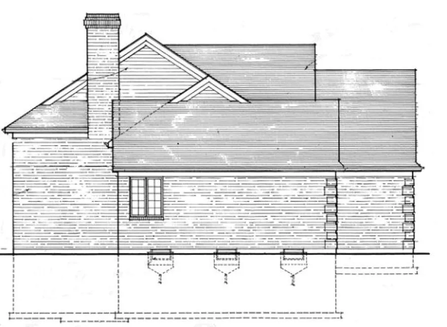 Left Elevation for House Plan #534410