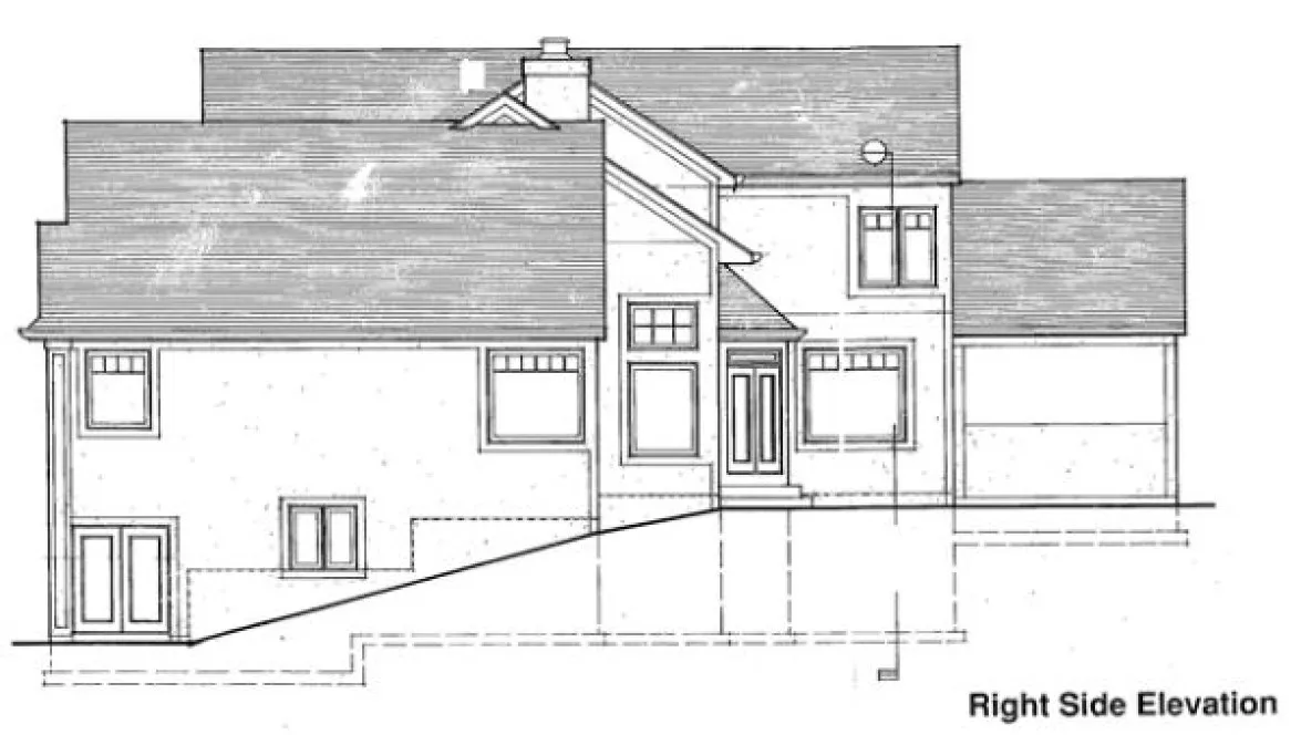 Right Elevation for House Plan #536110